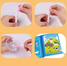 8 Types Magic Water Drawing Doodle Book & Magic Pen Coloring Painting Drawing Board Early Educational Toys Birthday Gift for Kid